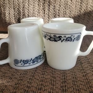 1970's Pyrex Old Town Blue pattern, set of 4